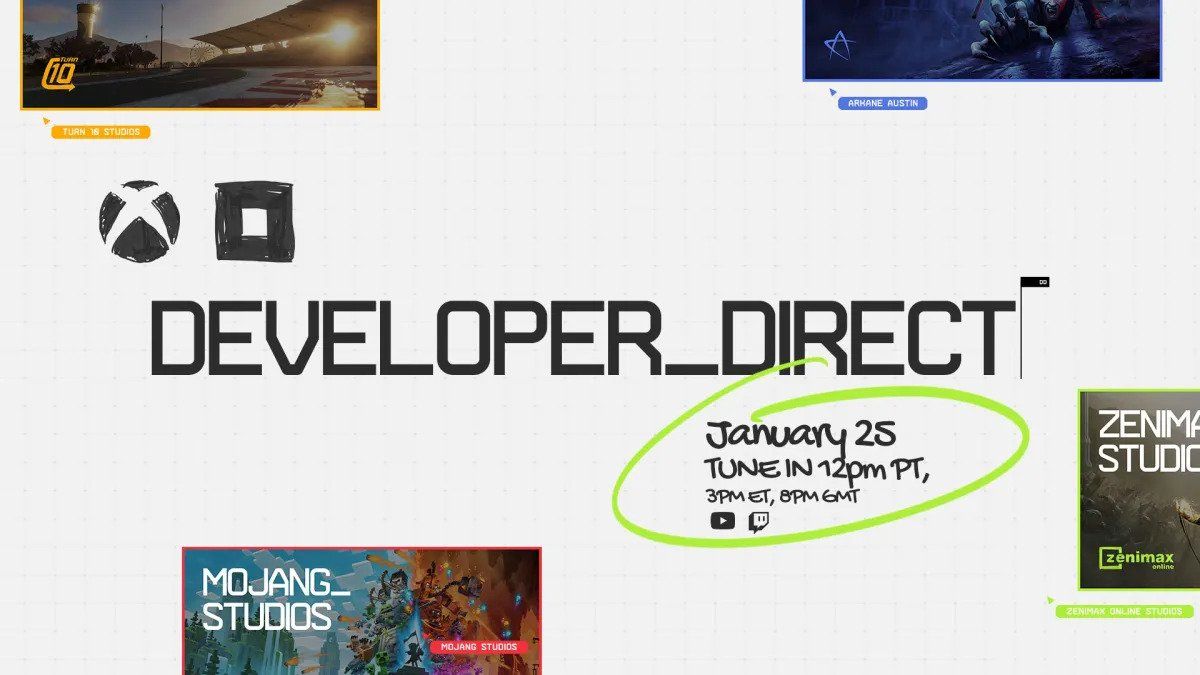 graphic made to promote the xbox developer direct on january 25, 2023