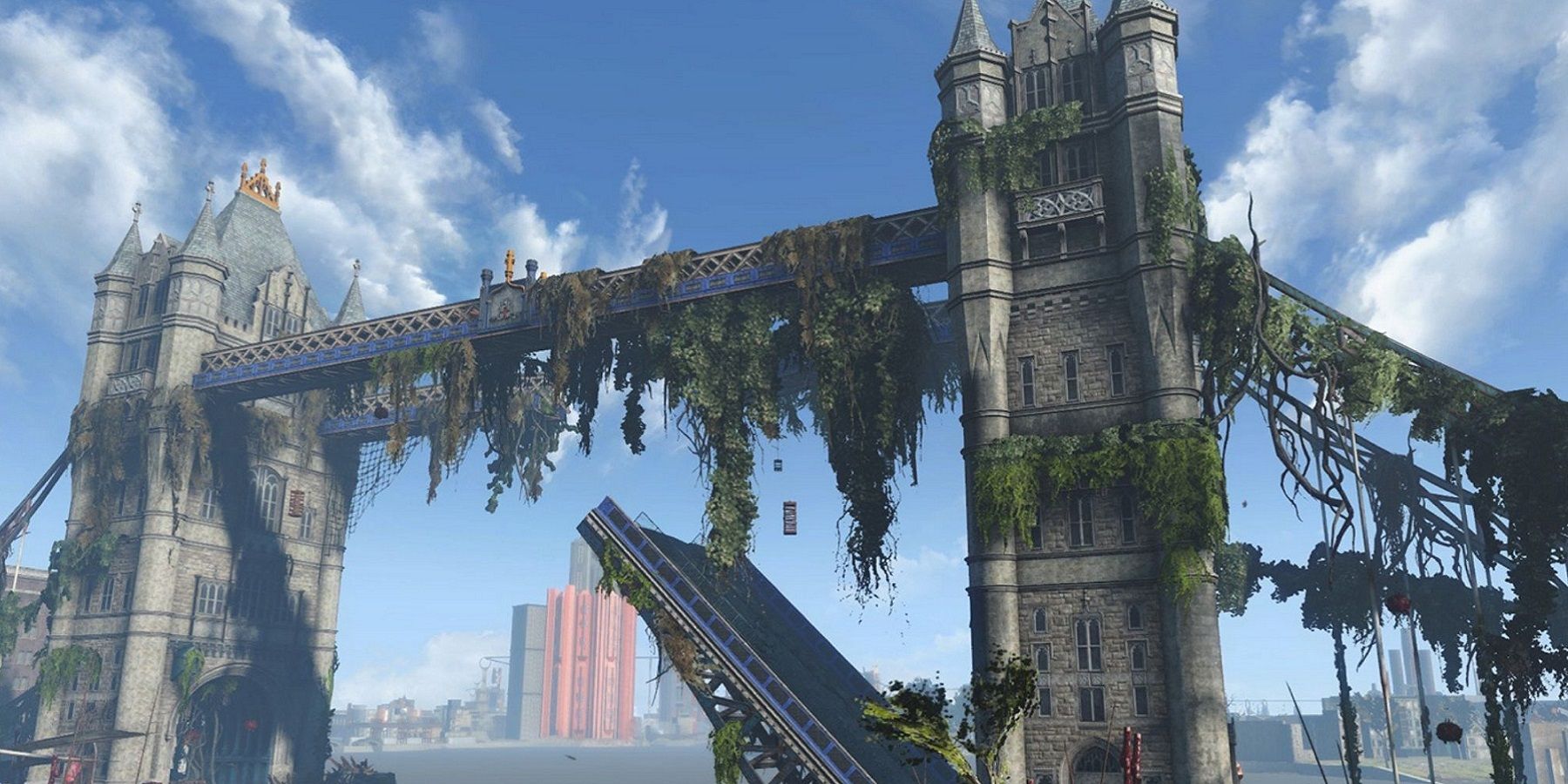 Image du mod Fallout 4 Fallout: London, qui montre Tower Bridge dans la capitale anglaise.