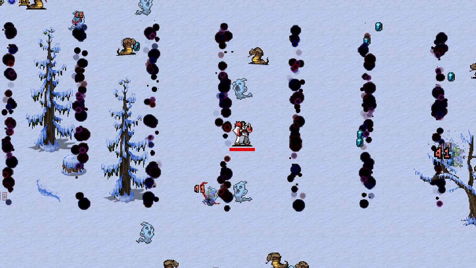 Using the Summon Night weapon in the Mt. Moonspell stage in Vampire Survivors