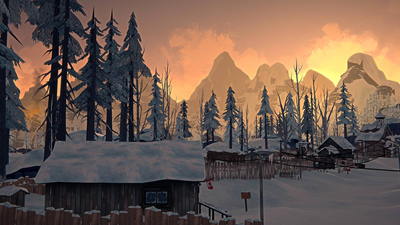 a snowy cabin in the woods in The Long Dark