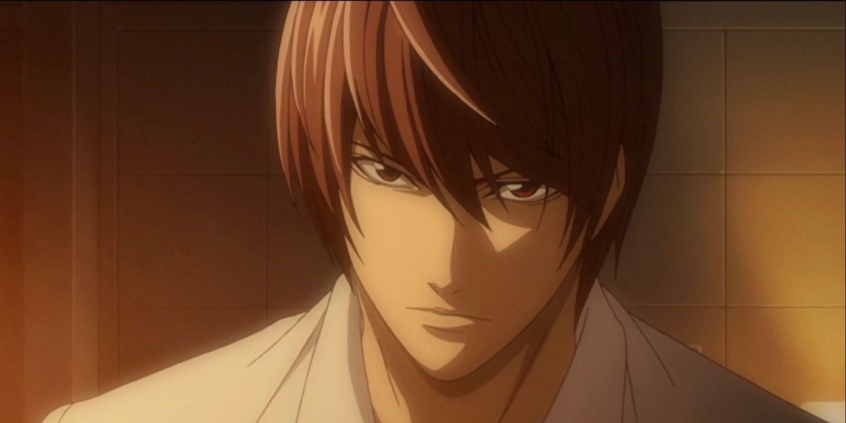 Light Yagami from the anime, Death Note looking straight ahead