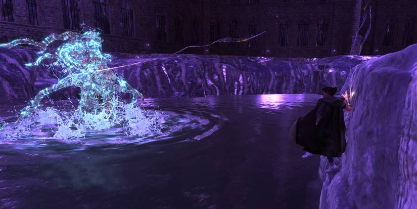 Fighting a boss in Forspoken