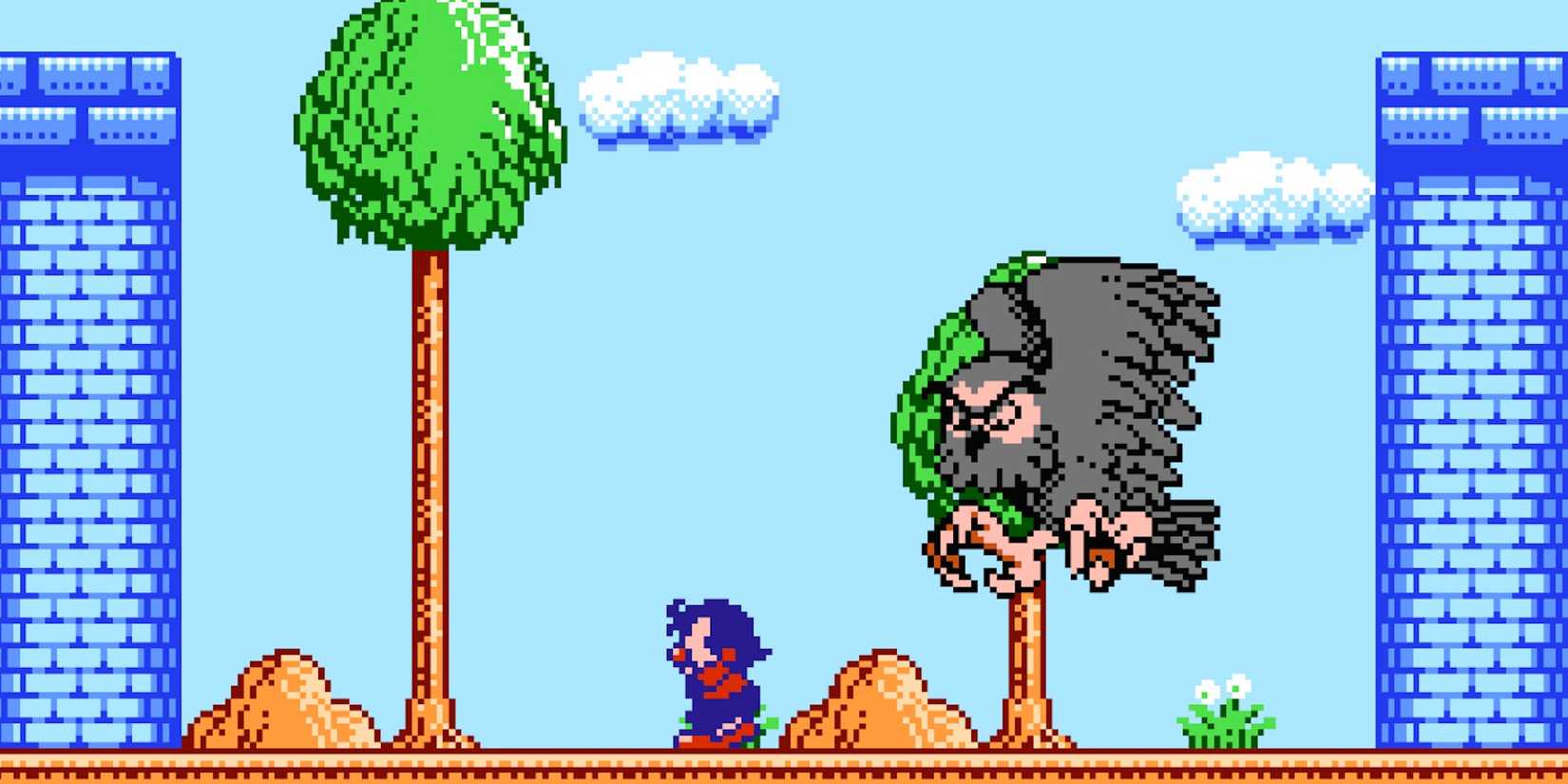 Fighting a boss in Kid Klown In Night Mayor World