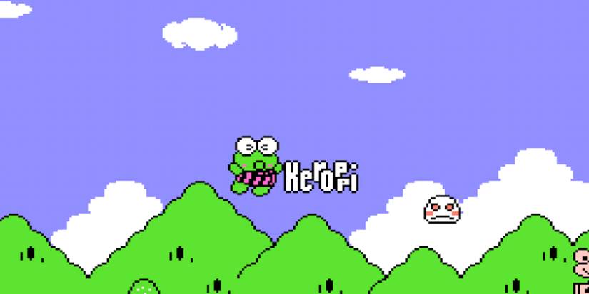 Fighting enemies in Kero Kero Keroppi no Daibouken 2 Donuts Ike Ha Oosawagi