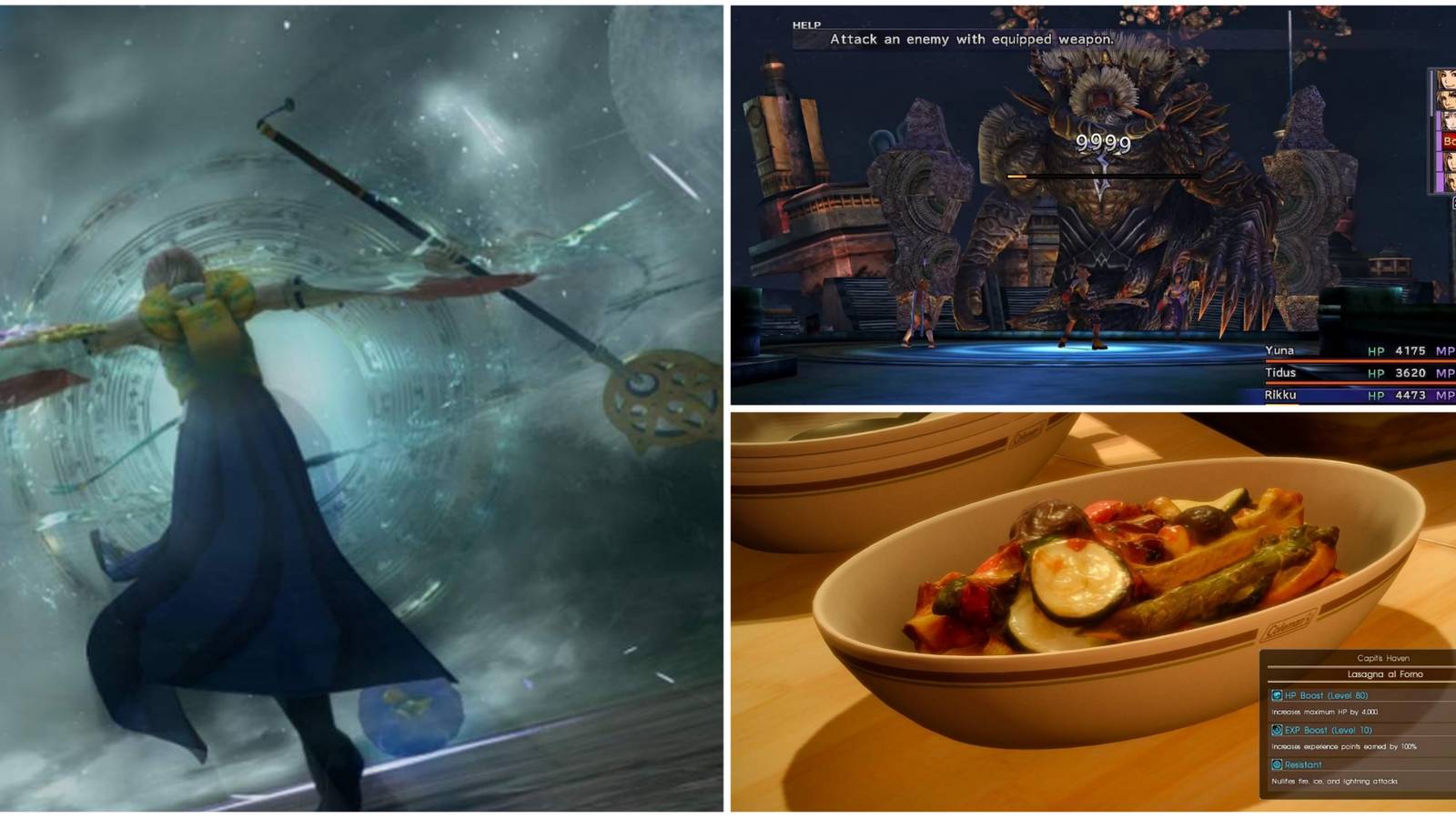 Final Fantasy Fun Techniques- Lightning Returns FF10 Boss FF15 Lasagna