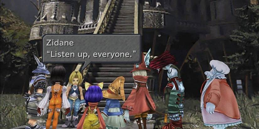 Zidane telling the party to listen up in Final Fantasy 9