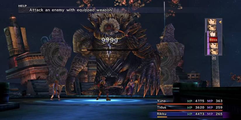 Final Fantasy Fun Techniques- FF10 9999 Damage