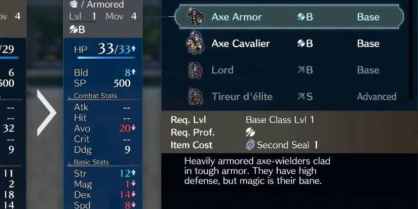 fire emblem engage Axe Armor class change