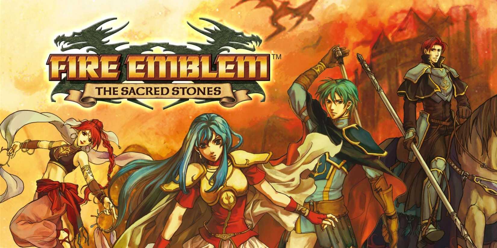 The cover art for Fire Emblem: The Sacred Stones