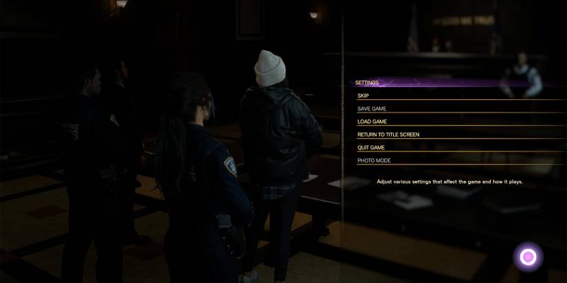 forspoken settings in the main menu