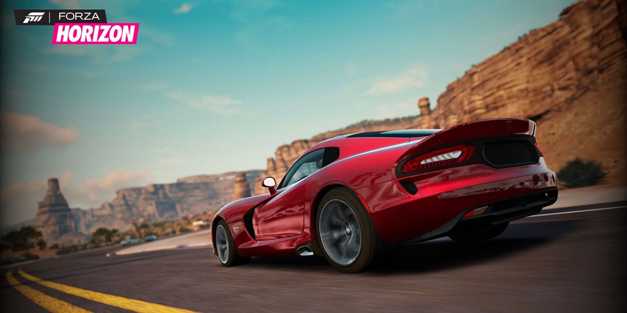 Forza Horizon Xe màu đỏ trên đường