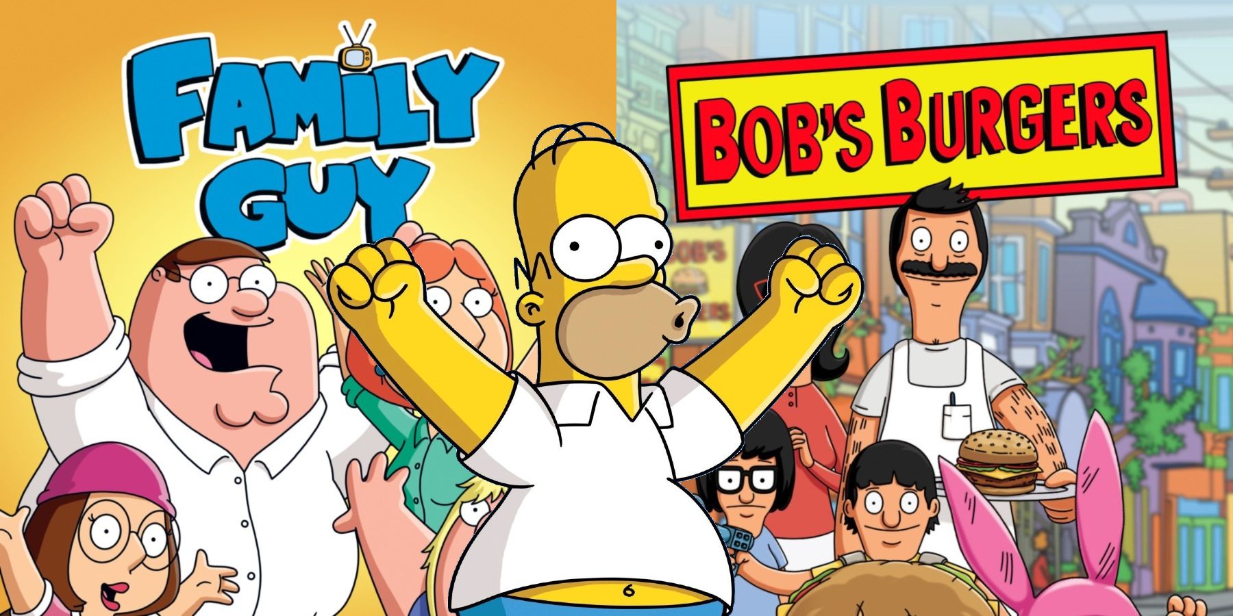 The Simpsons Family Guy Bob's Burgers