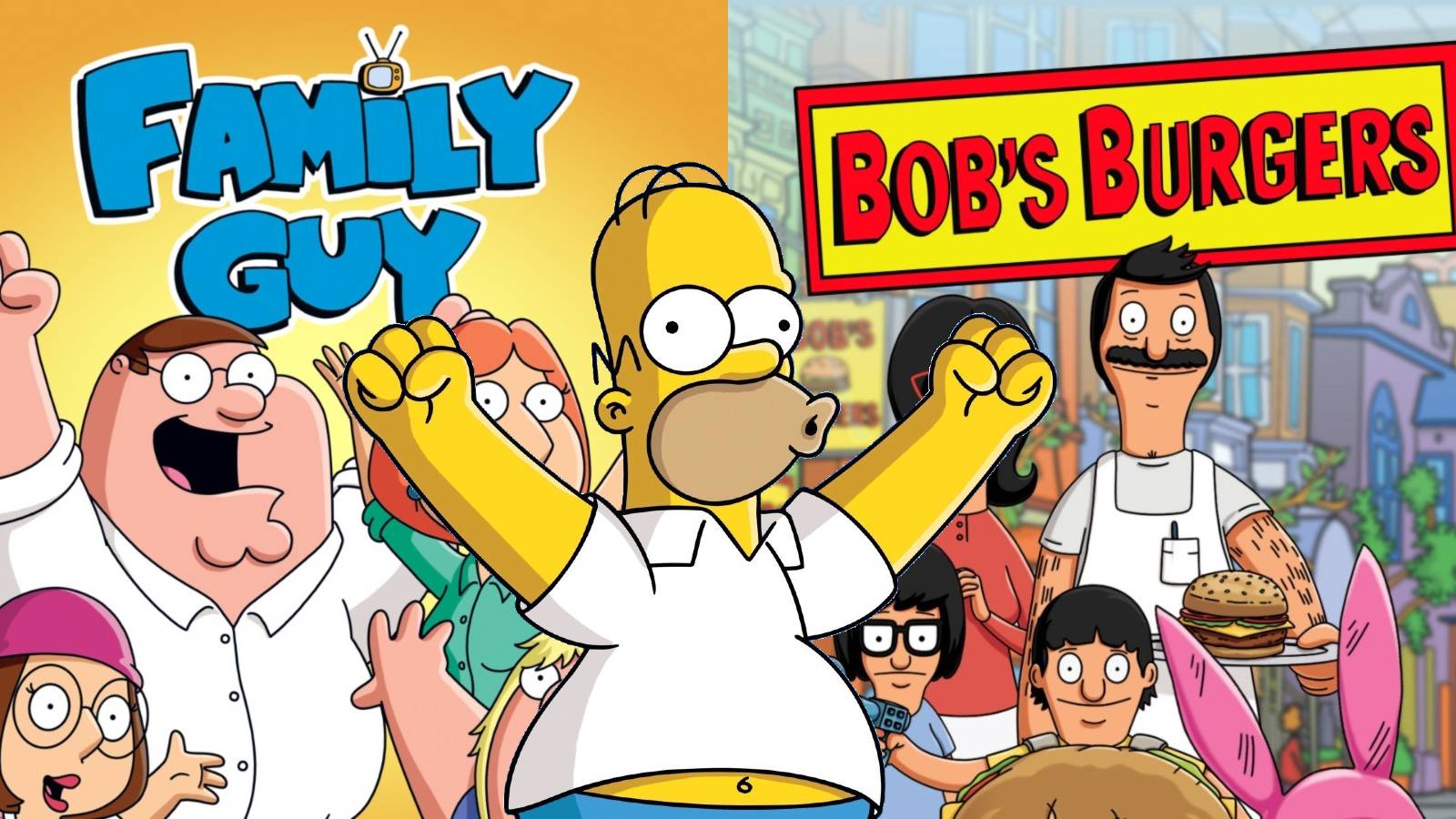 The Simpsons Family Guy Bob's Burgers