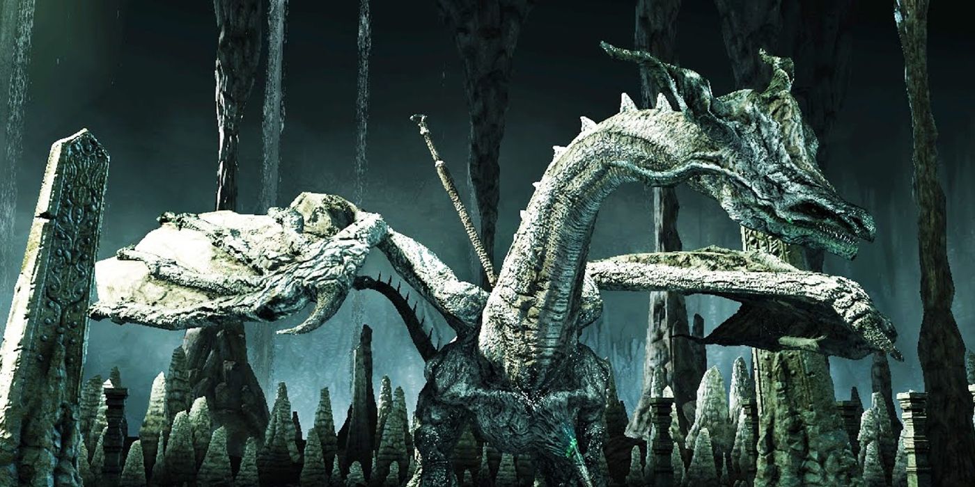 FromSoftware SoulsBorn Bosses Dragons Sinh Slumbering Dragon