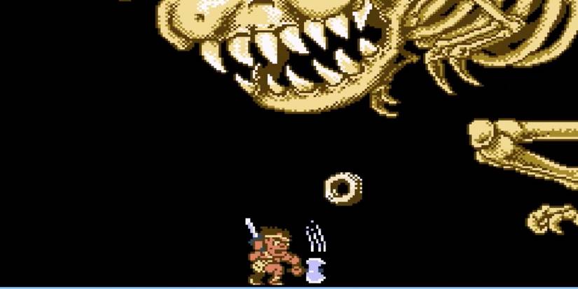 Player hits a metal gear to damage a boss during battle