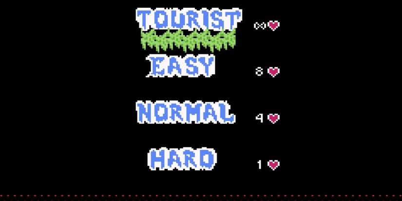 Player chooses Tourist mode to finish the game faster