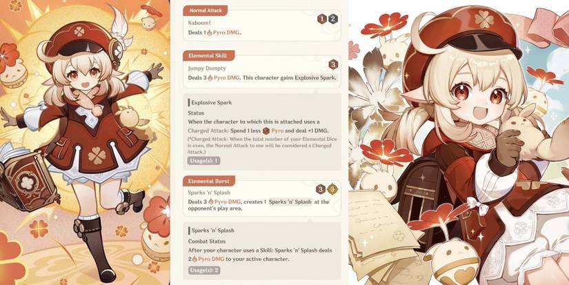 Genshin Impact Genius Invokation TCG Klee Skills