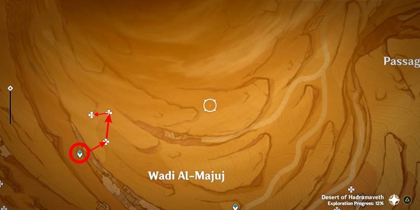 genshin impact sand greace pupa location in wadi al majuj