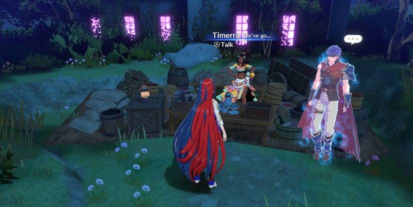 A player by the gift shop in Fire Emblem Engage