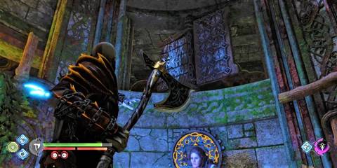 Kratos holding the Leviathan Axe