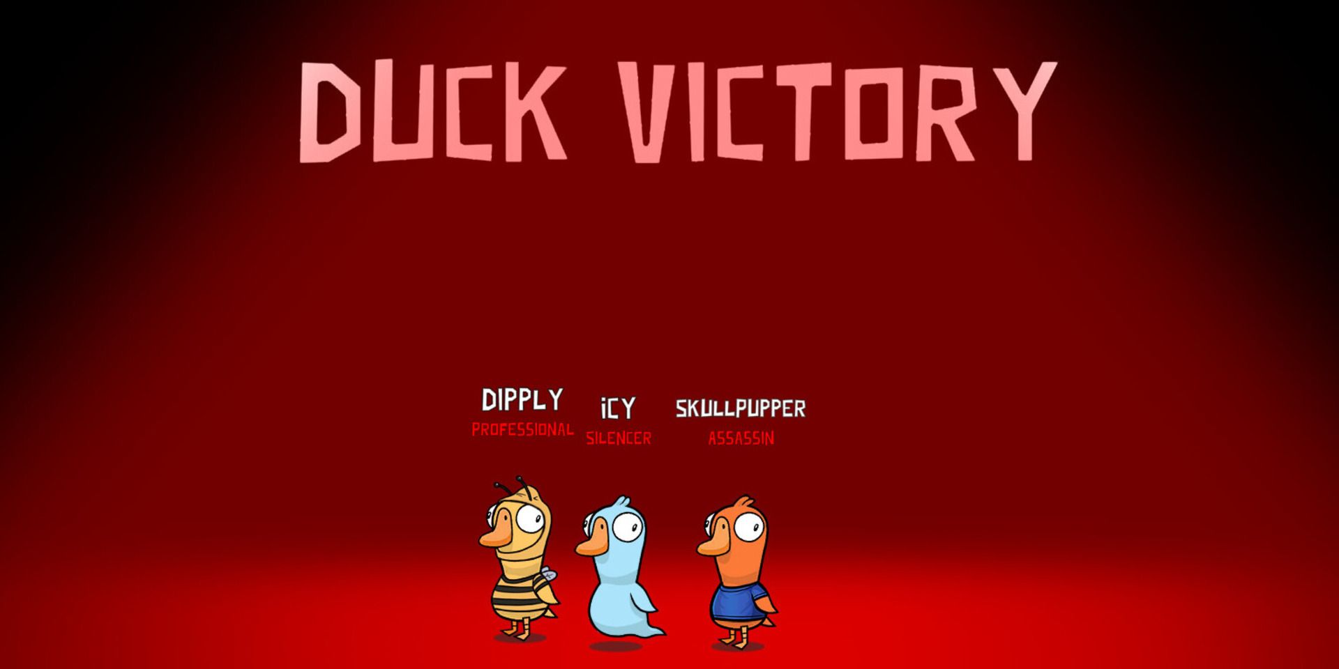 The Goose Goose Duck victory screen