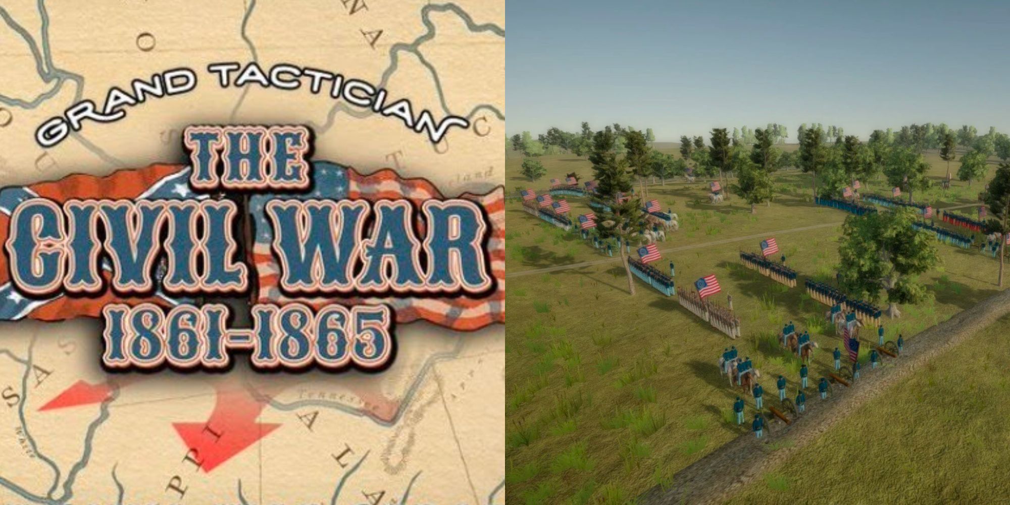 Grand Tactician - The Civil War Logo and Gameplay