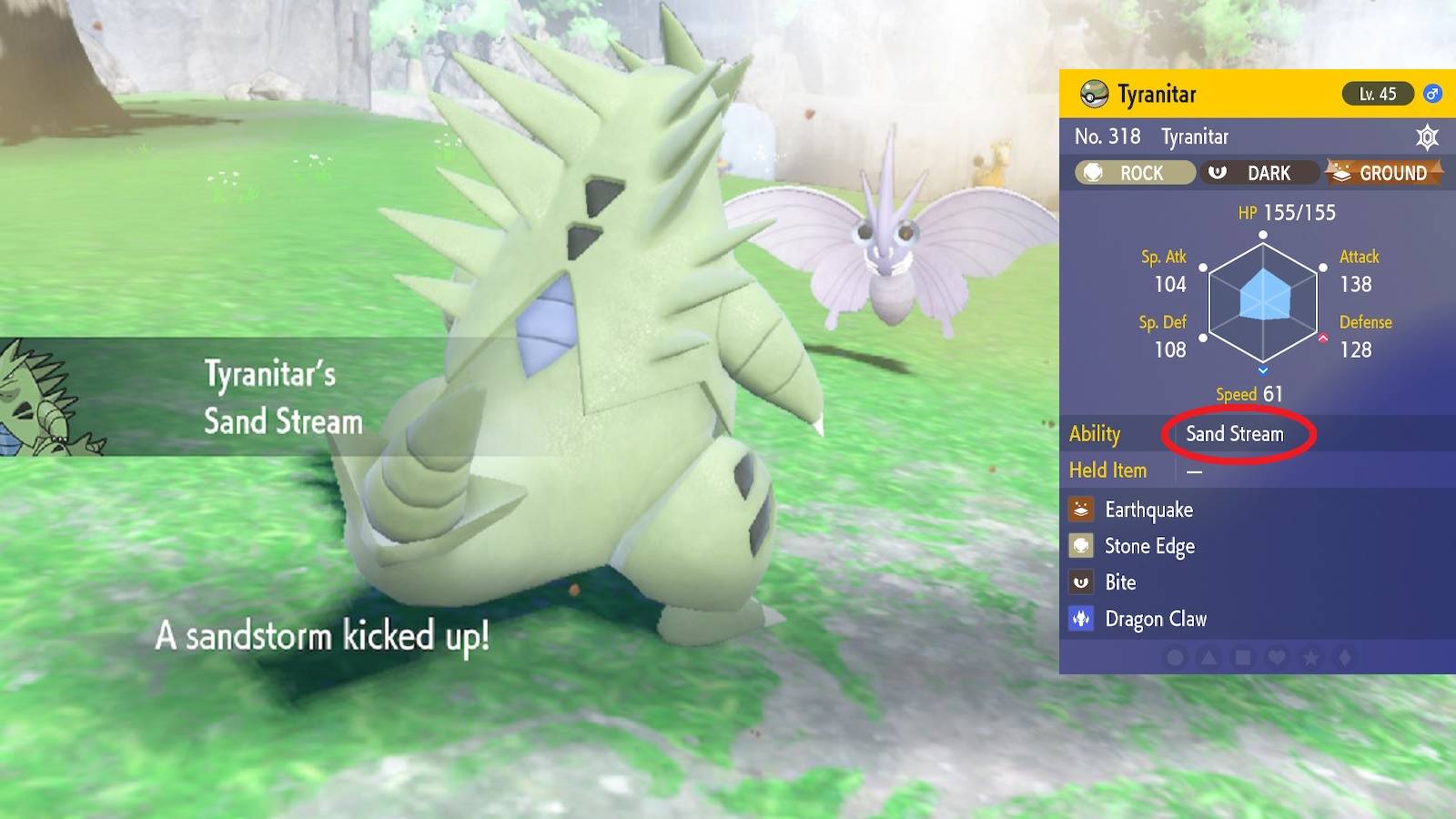 hidden ability tyranitar pokemon scarlet violet