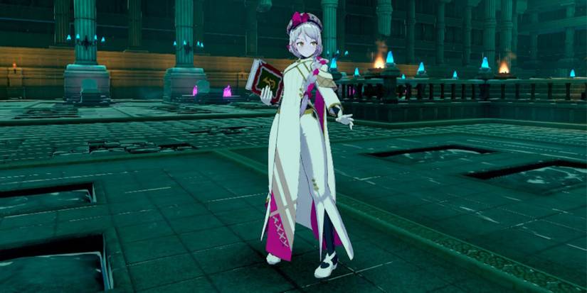 Framme as a High Priest in Fire Emblem Engage