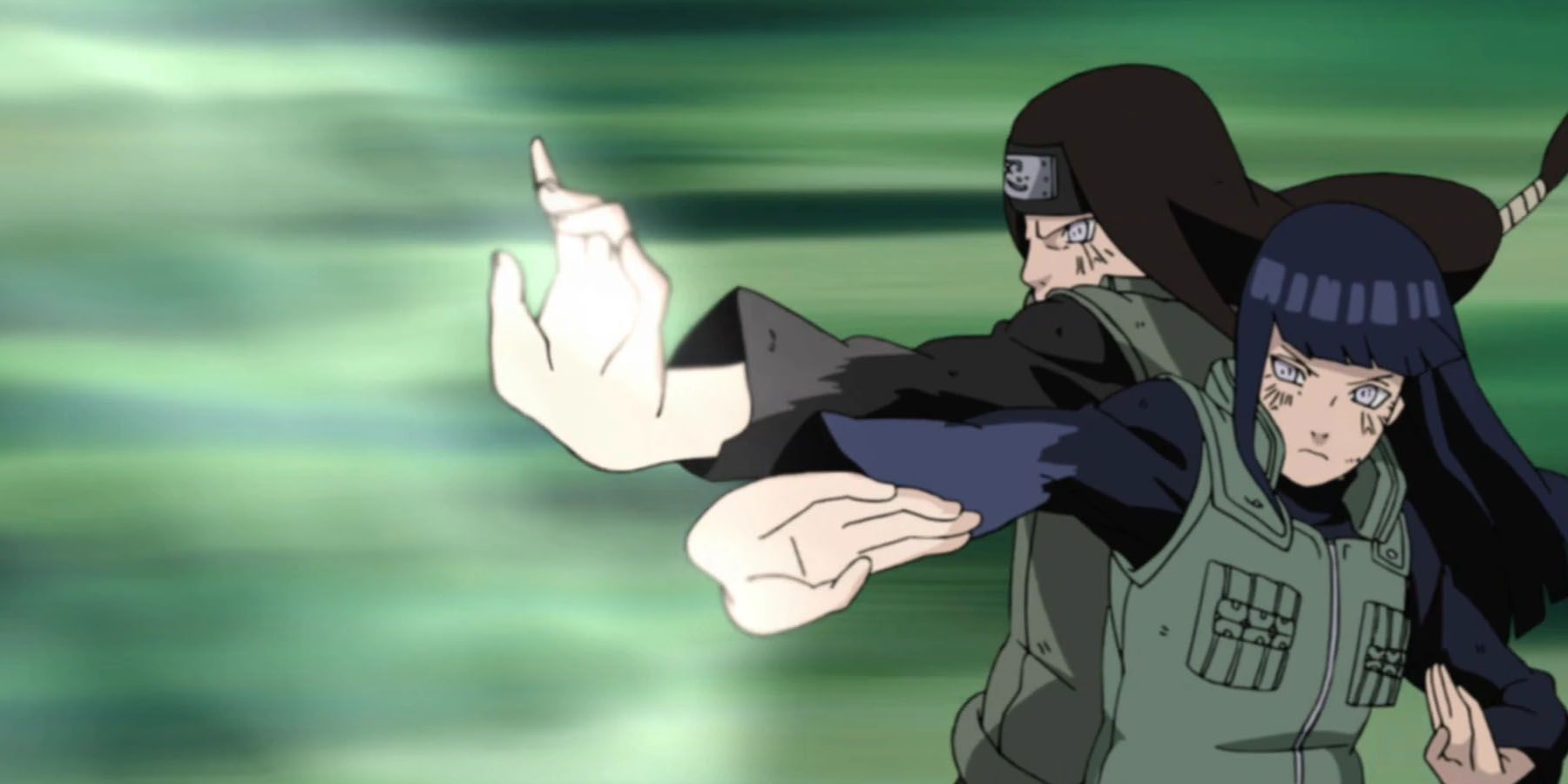 Hinata and Neji using Byakugan