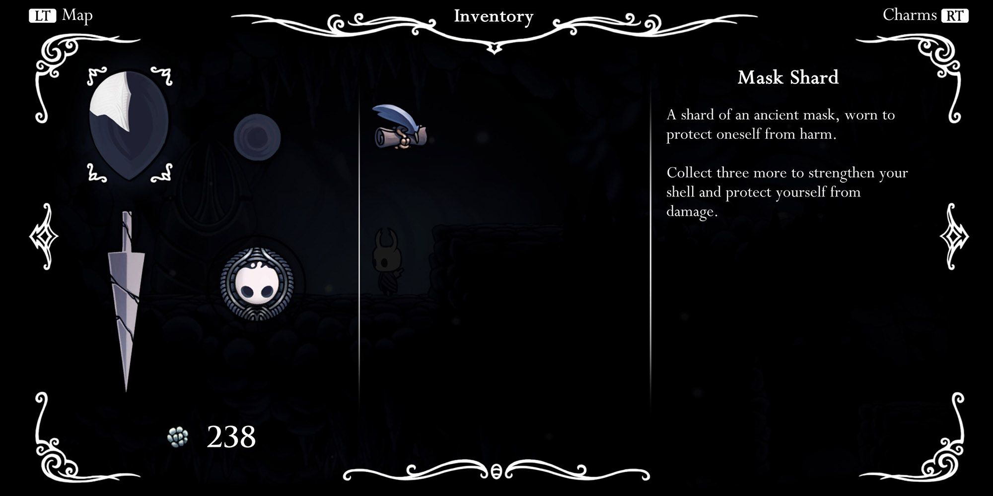Hollow Knight - Mask Shard Description In-Game