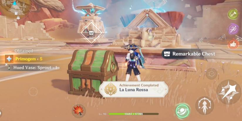 how to get la luna rossa achievement in genshin impact