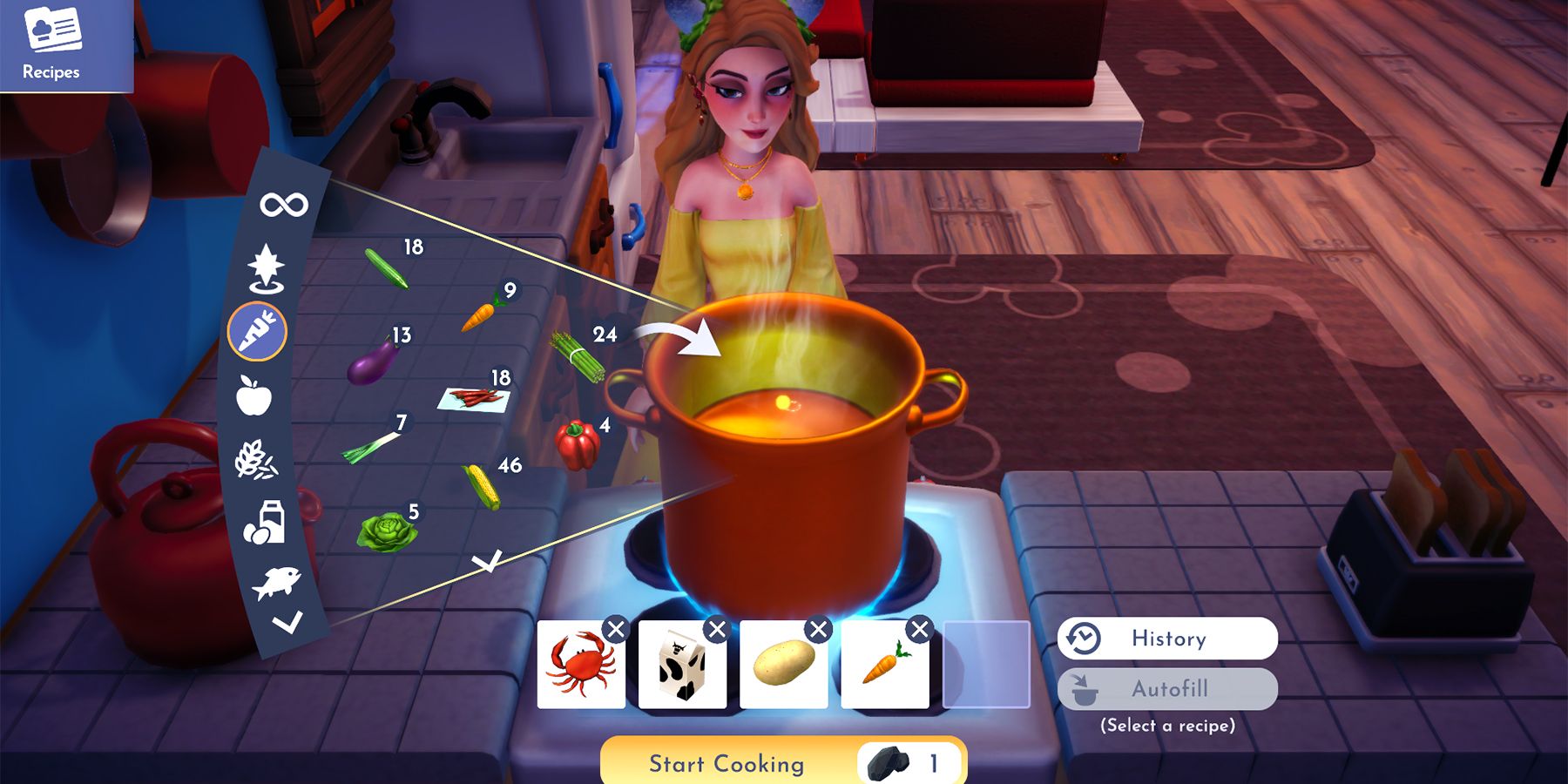 how to make chowder in disney dreamlight valley