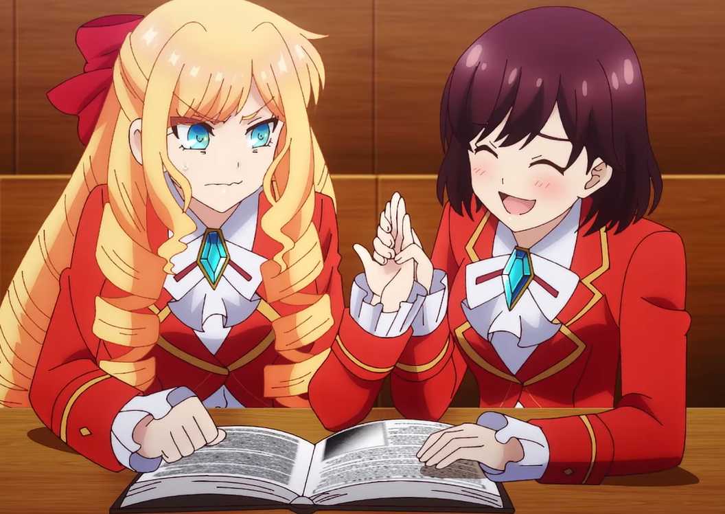 I'm In Love With The Villainess anime two characters touching hands