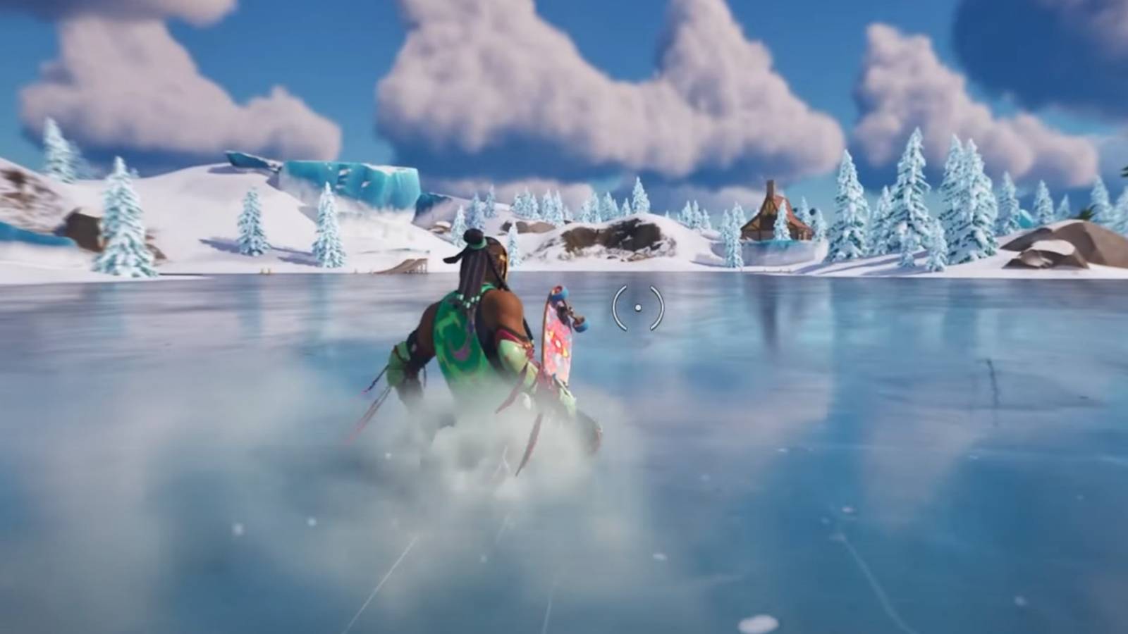 sliding on the ice in fortnite