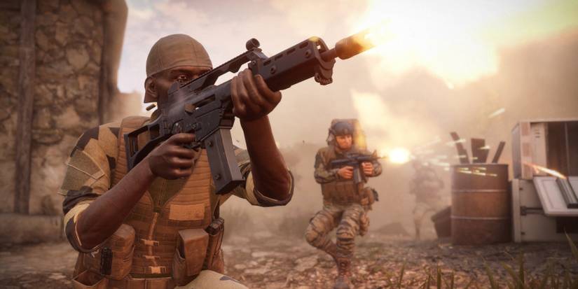 insurgecy sandstorm players shooting at an enemy 