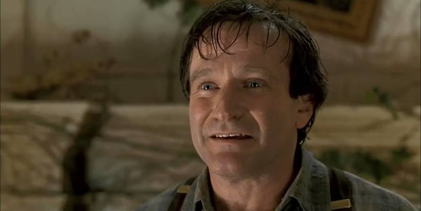 Alan Parrish from Jumanji, soaked through but still with a vindictive smile on his features.