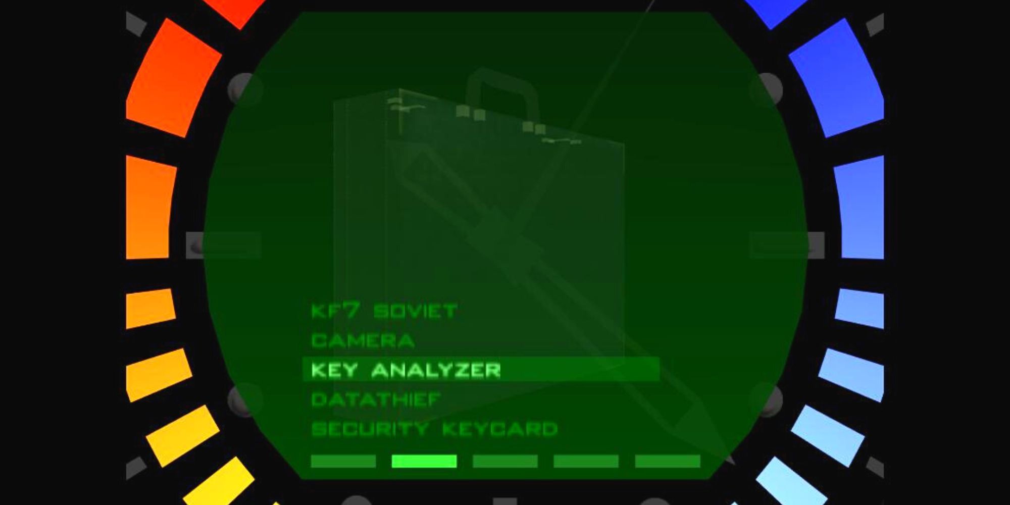 Key Analyzer in Bond's watch inventory in Bunker 1 mission Goldeneye 007