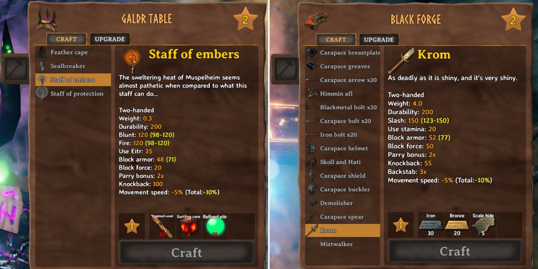 krom and staff of embers valheim