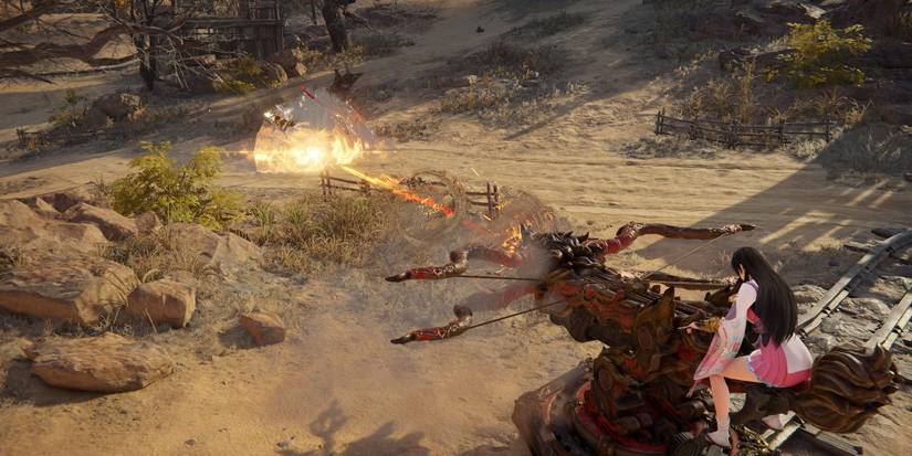 Kurumi using the machine bow