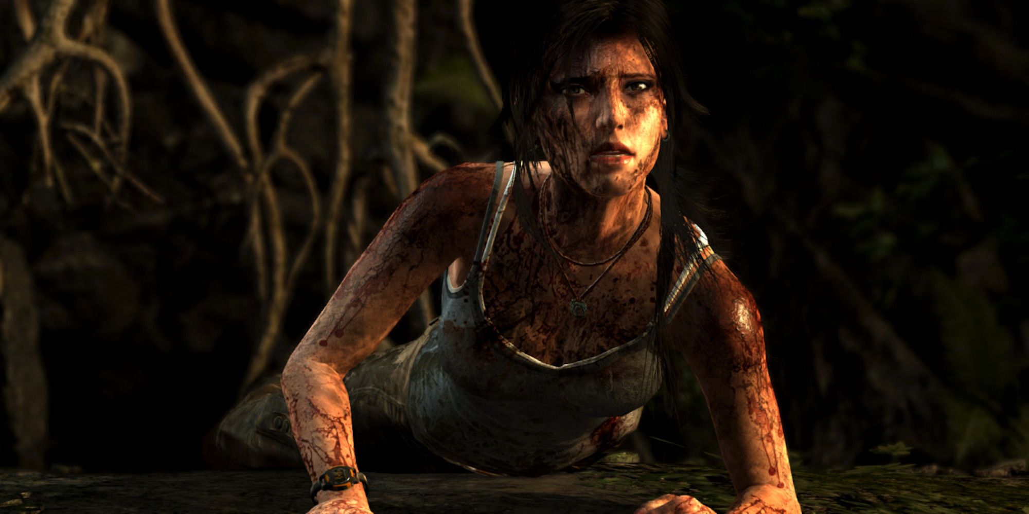 Lara Croft in Tomb Raider 2013