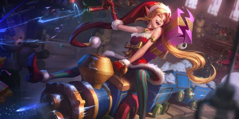 League of Legends Ambitious Elf Jinx Splash Art