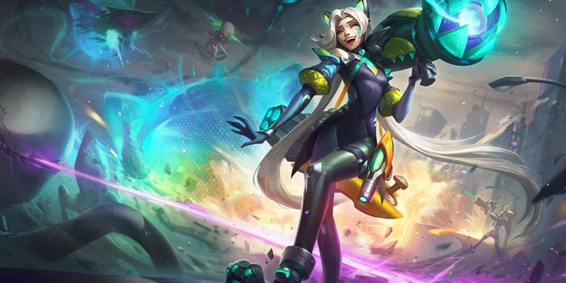 League of Legends Battle Cat Jinx Splash Art
