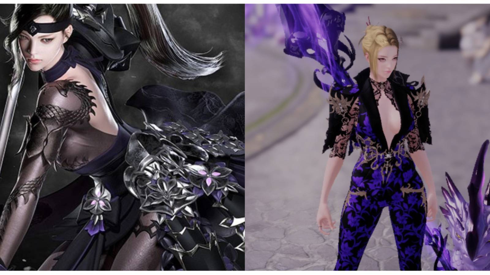 split image of two Glaiviers from Lost Ark