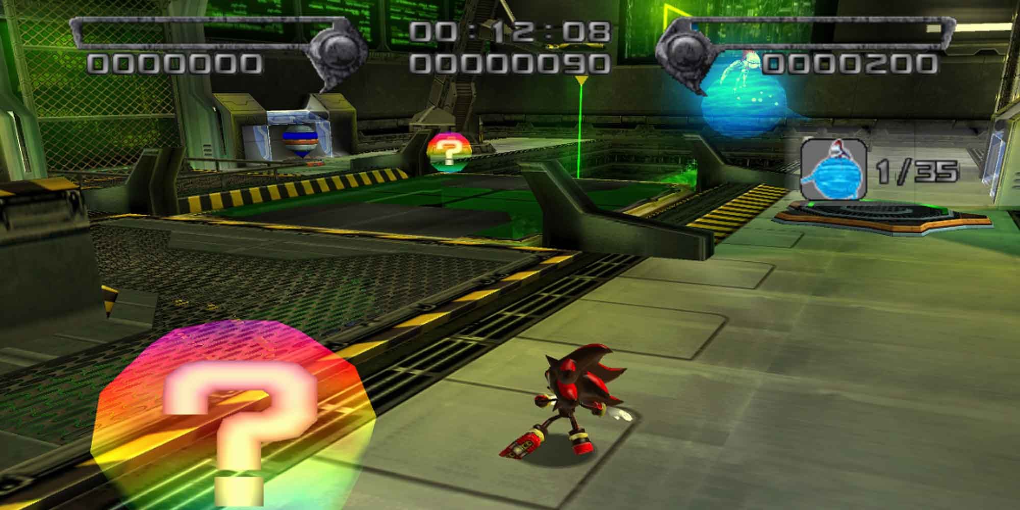 Shadow the Hedgehog navigating the Lost Impact level