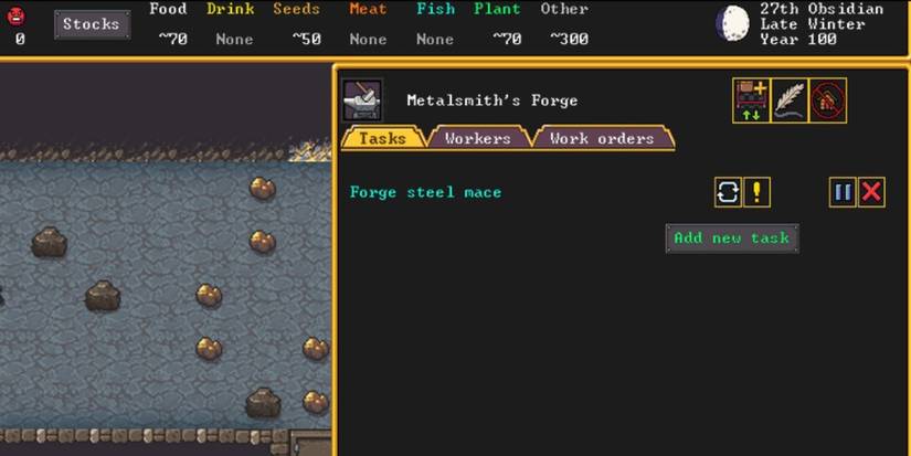 Dwarf Fortress Steel Mace 