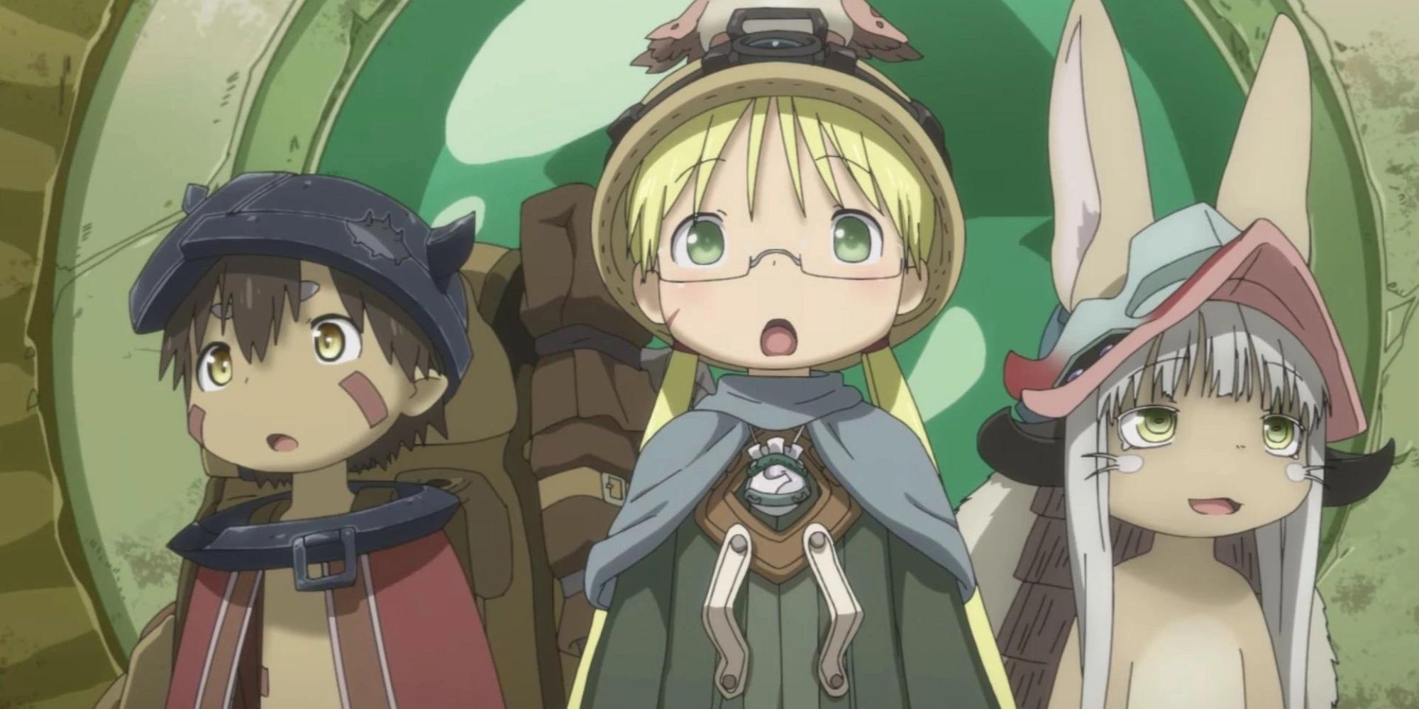 Reg, Riko, and Nanachi in Made In Abyss