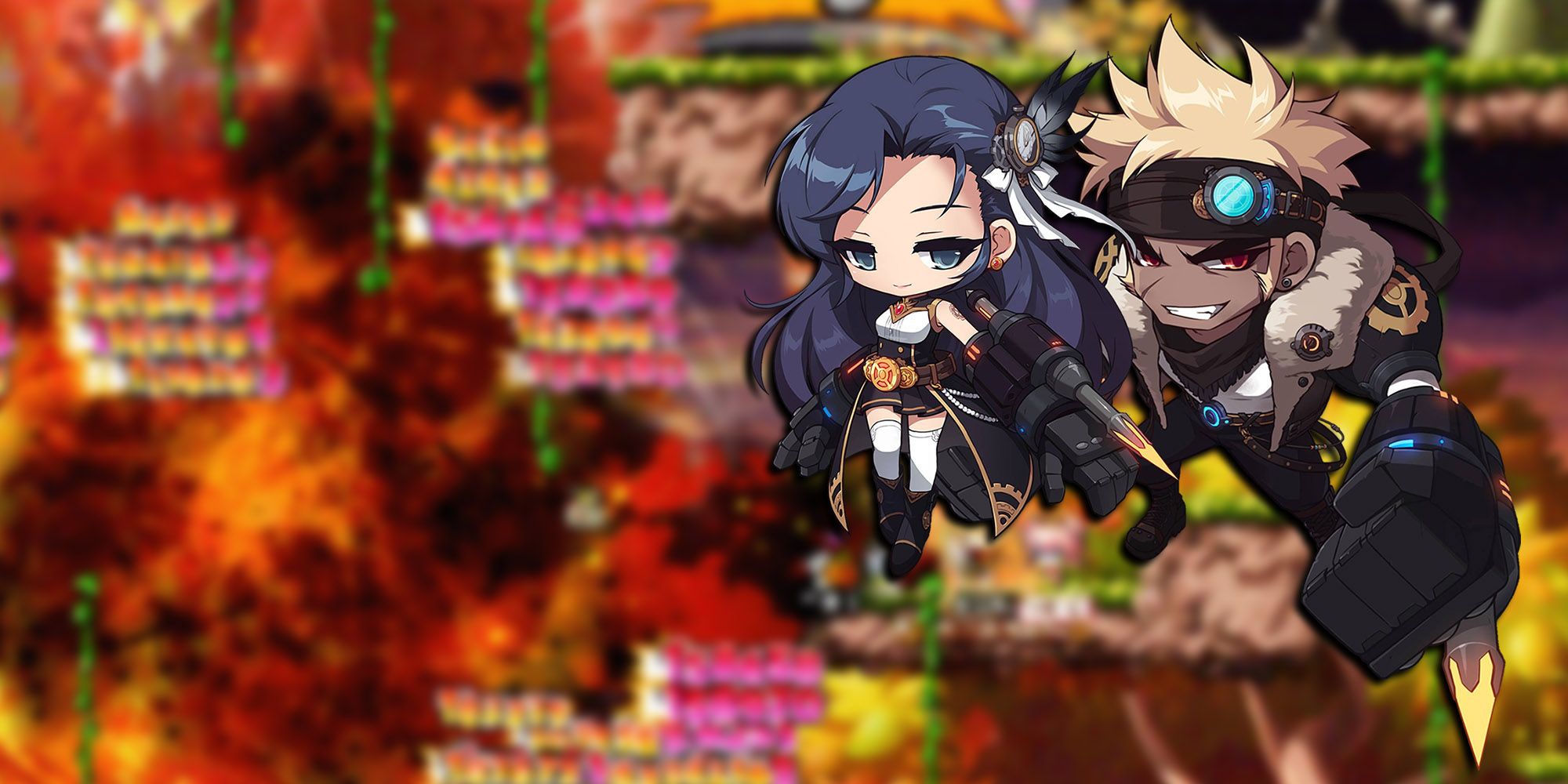 Maplestory - Blaster Using Hyper Magnum Punch With PNG Of Both Types Of Blaster On Top