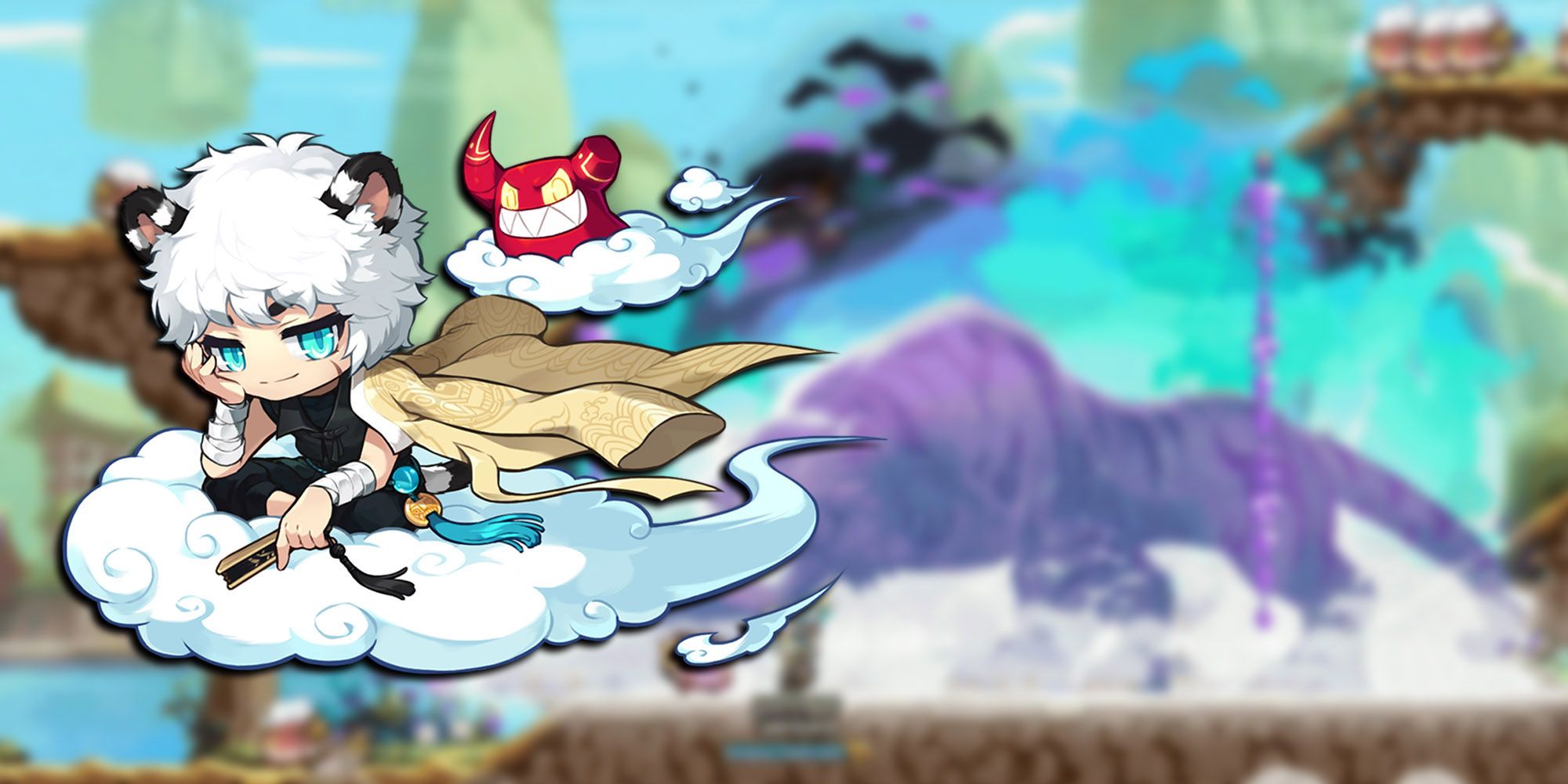 Maplestory - Hoyoung Using Tiger Of Songyu Skill With PNG of Hoyoung Riding Cloud On Top