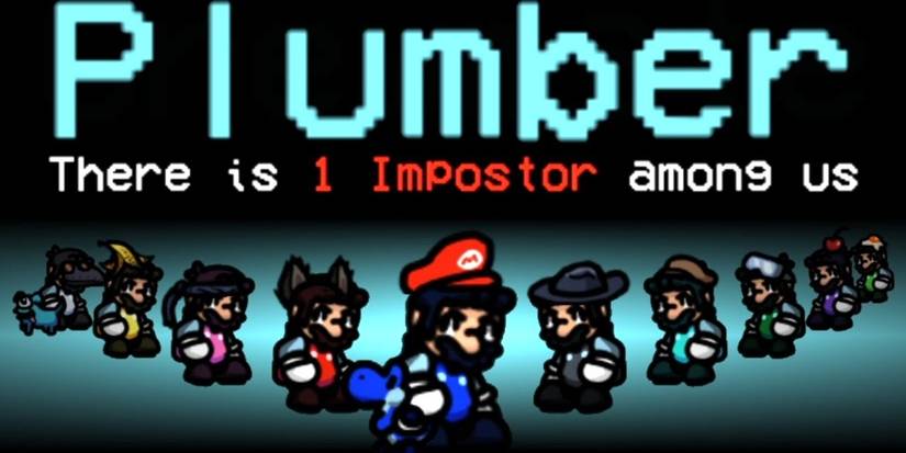 Mario custom skin for Among Us