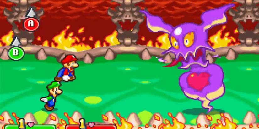 Cackletta in the final boss fight in Mario & Luigi Superstar Saga